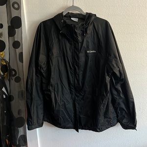 Black Columbia light weight rain jacket